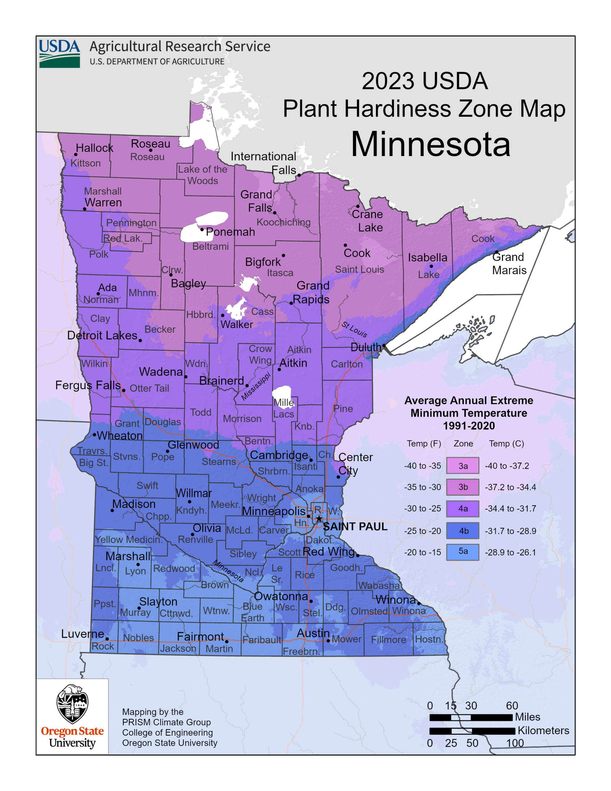 USDA Plant Hardiness Zone Map